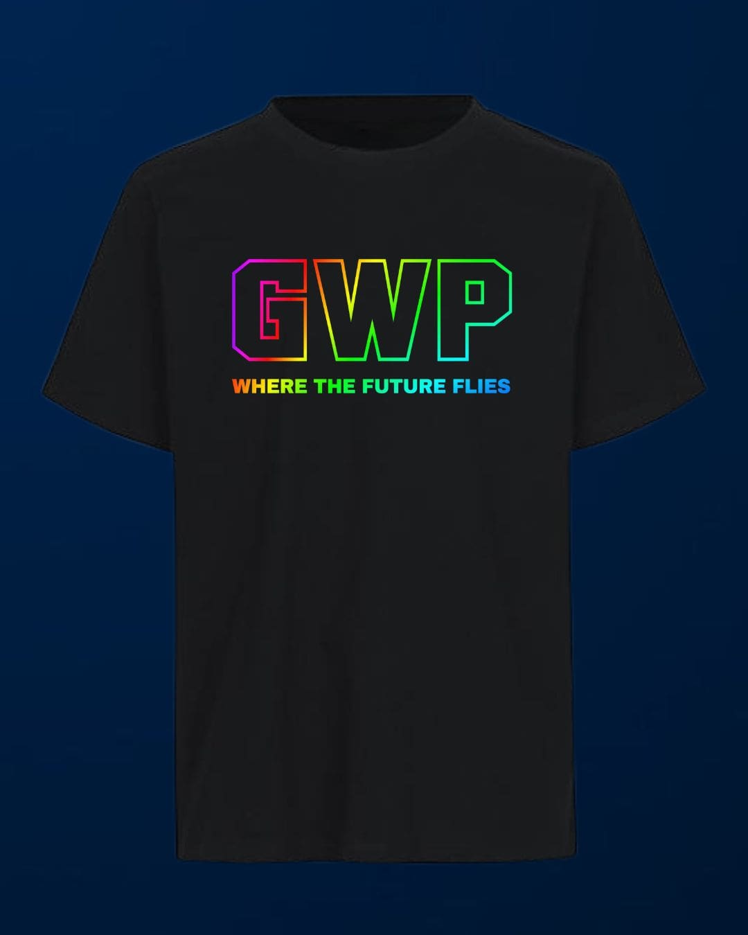 GWP T-Shirt GWP Neonfarben - schwarz