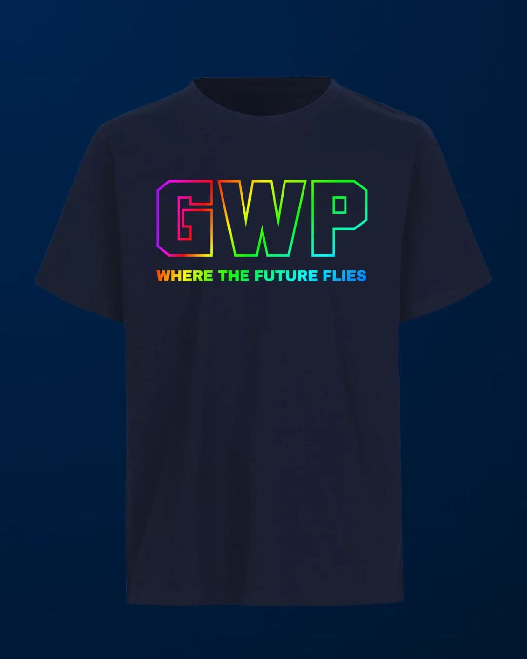 GWP T-Shirt GWP Neonfarben - navyblau