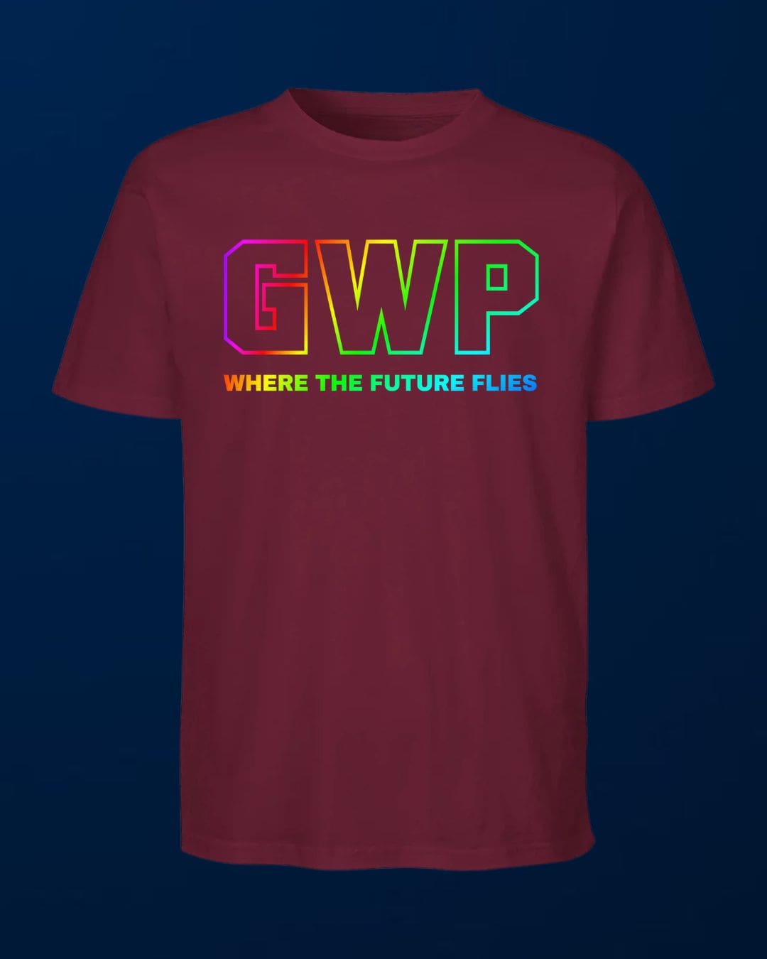 GWP T-Shirt GWP Neonfarben - weinrot