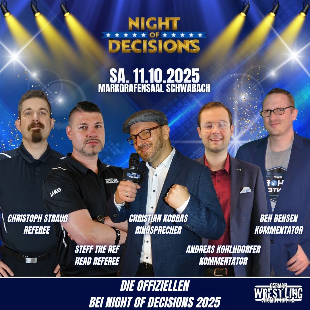 Die Offiziellen für GWP Night of Decisions 2025
